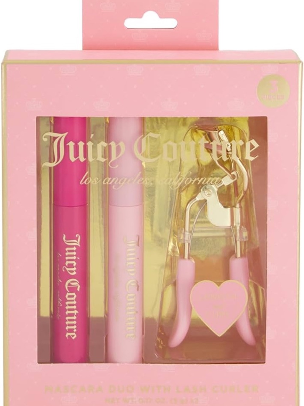 Juicy Couture Mascara Duo & Lash Curler Gift Set (Black Volume & Lucious Lash)